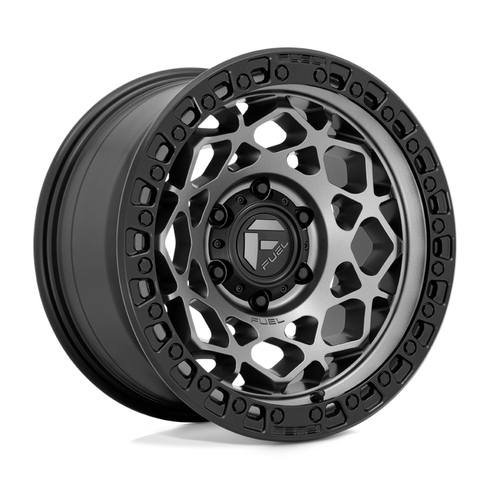 Fuel 1PC D784 UNIT 17X9 -12 5X127/5X5.0 Gunmetal With Matte Black Ring