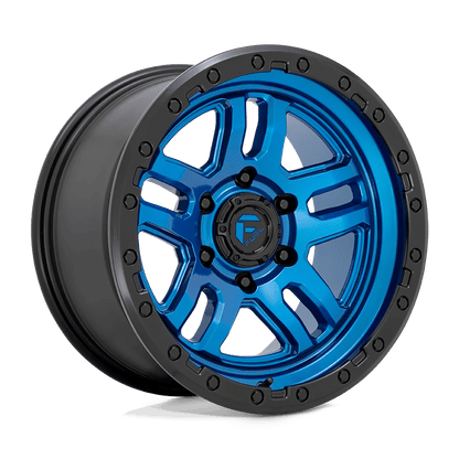 Fuel 1PC D790 AMMO 17X9 -12 6X139.7/6X5.5 Blue With Black Lip