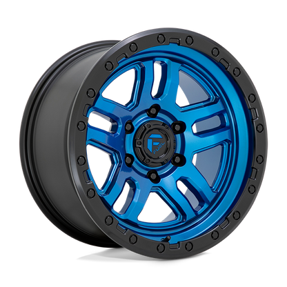 Fuel 1PC D790 AMMO 17X9 -12 5X127/5X5.0 Blue With Black Lip
