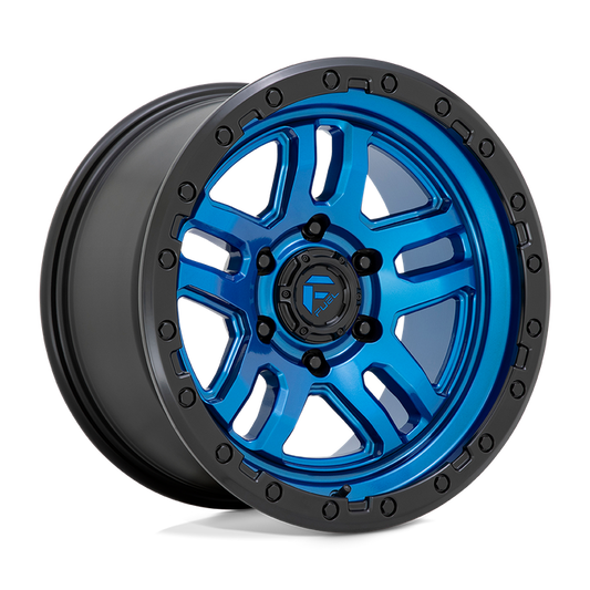 Fuel 1PC D790 AMMO 17X9 -12 5X127/5X5.0 Blue With Black Lip
