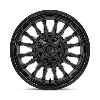 Fuel 1PC D796 ARC 20X9 1 5X139.7/5X150 MATTE BLACK WITH GLOSS BLACK LIP