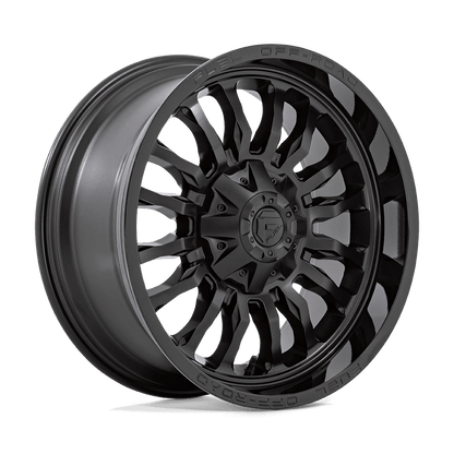 Fuel 1PC D796 ARC 20X9 1 8X180/8X7.1 MATTE BLACK WITH GLOSS BLACK LIP