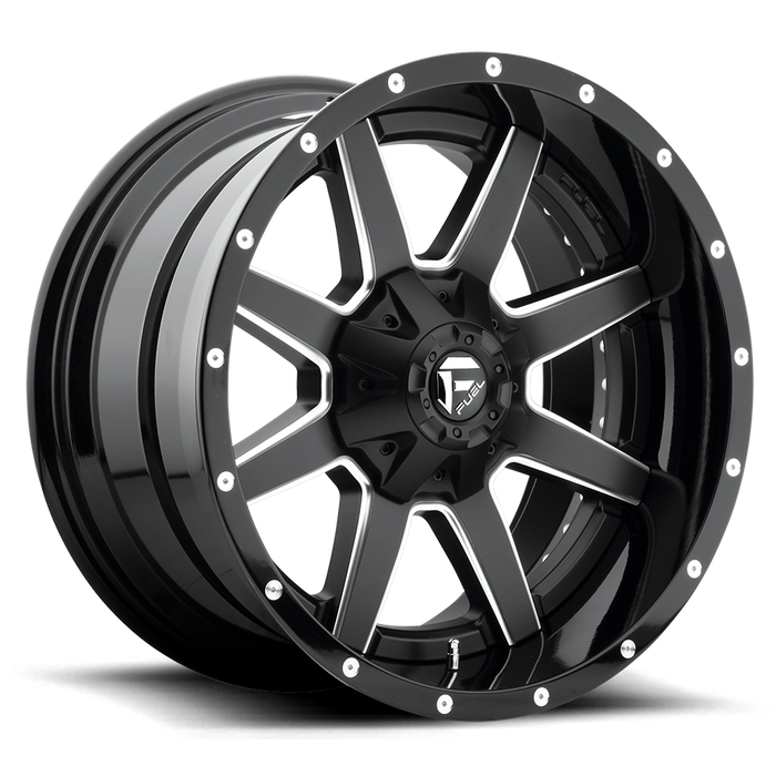 Fuel 2PC D262 MAVERICK 24X16 -100 8X170/8X6.7 GLOSS BLACK MILLED