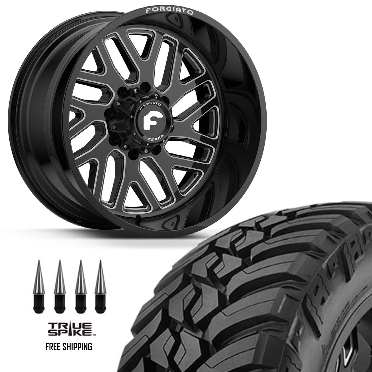 SET OF 4 FORGIATO FLOW TERRA 004 24x14