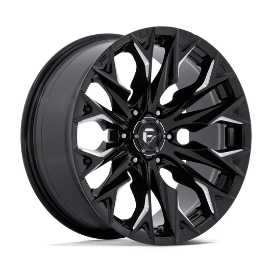 FUEL 1PC D803 FLAME 20X9 1 6X139.7 GLOSS BLACK MILLED