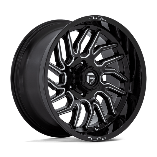 FUEL 1PC D807 HURRICANE 20X10 -18 6X139.7 GLOSS BLACK MILLED