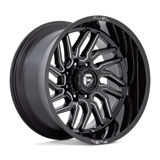 FUEL 1PC D807 HURRICANE 20X9 1 8X170/8X6.7 GLOSS BLACK MILLED