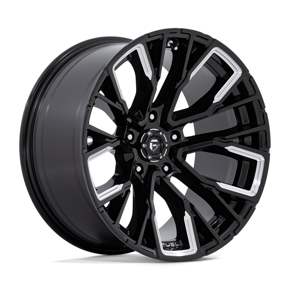 FUEL 1PC D849 REBAR 20X10 -18 5X139.7 GLOSS BLACK MILLED