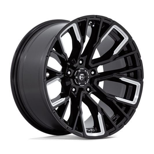 FUEL 1PC D849 REBAR 20X10 -18 5X139.7 GLOSS BLACK MILLED