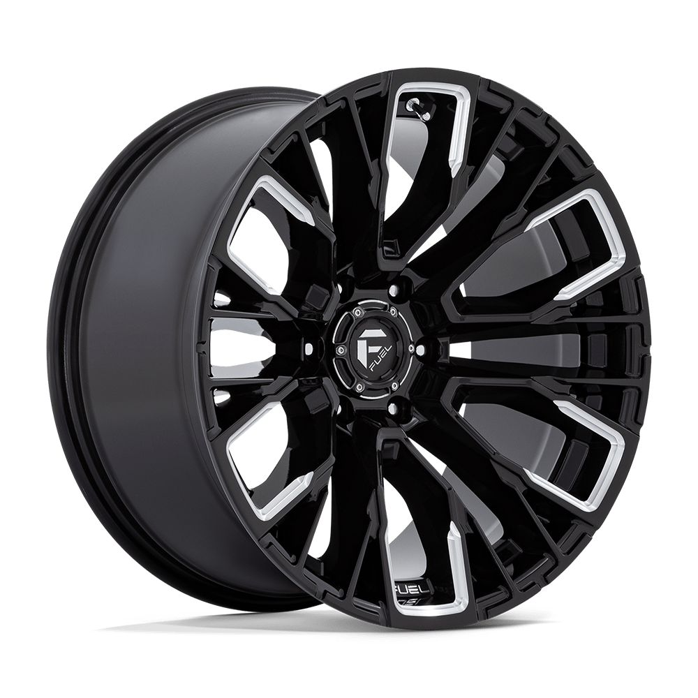 FUEL 1PC D849 REBAR 17X9 -12 6X135 GLOSS BLACK MILLED