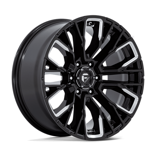 FUEL 1PC D849 REBAR 20X9 1 6X135 GLOSS BLACK MILLED