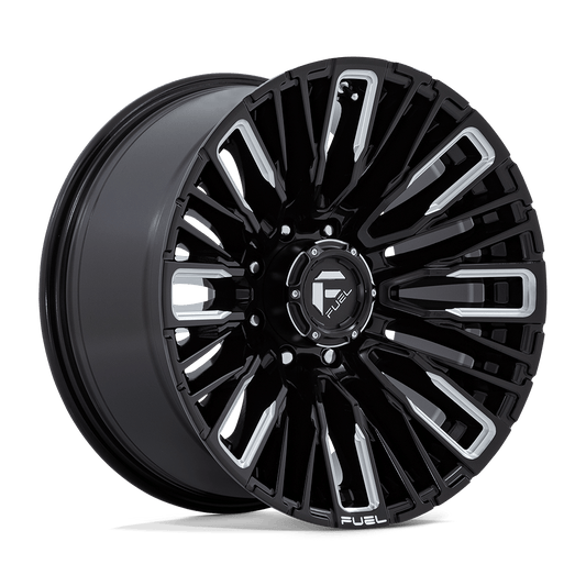 FUEL 1PC D849 REBAR 20X10 -18 8X165.1 GLOSS BLACK MILLED