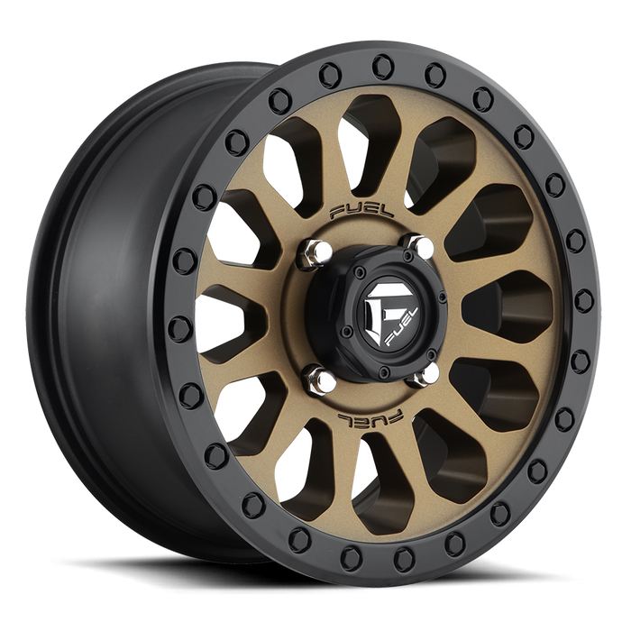 Fuel 1PC D600 VECTOR 17x9 -12 6x139.7/6x5.5 MATTE BRONZE BLACK BEAD RING