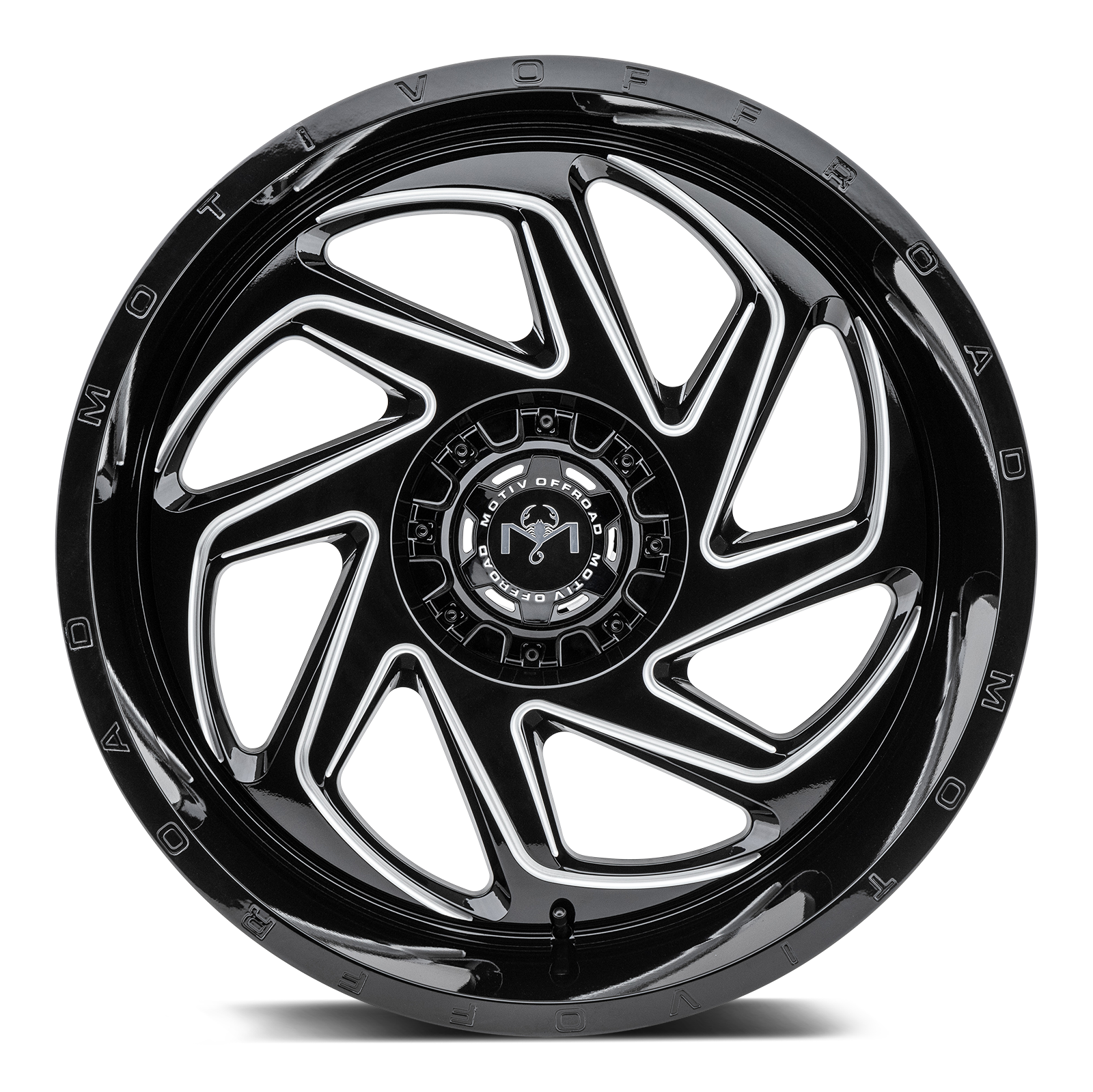 Motiv Off Road MORPH 22X10 -19 8X170 Black Milled w/Chrome Accents