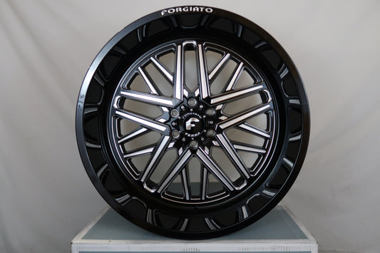 24x12 -44 6x139.7 Forgiato FLOW TERRA 003 Black Machined - Wheels | Rims