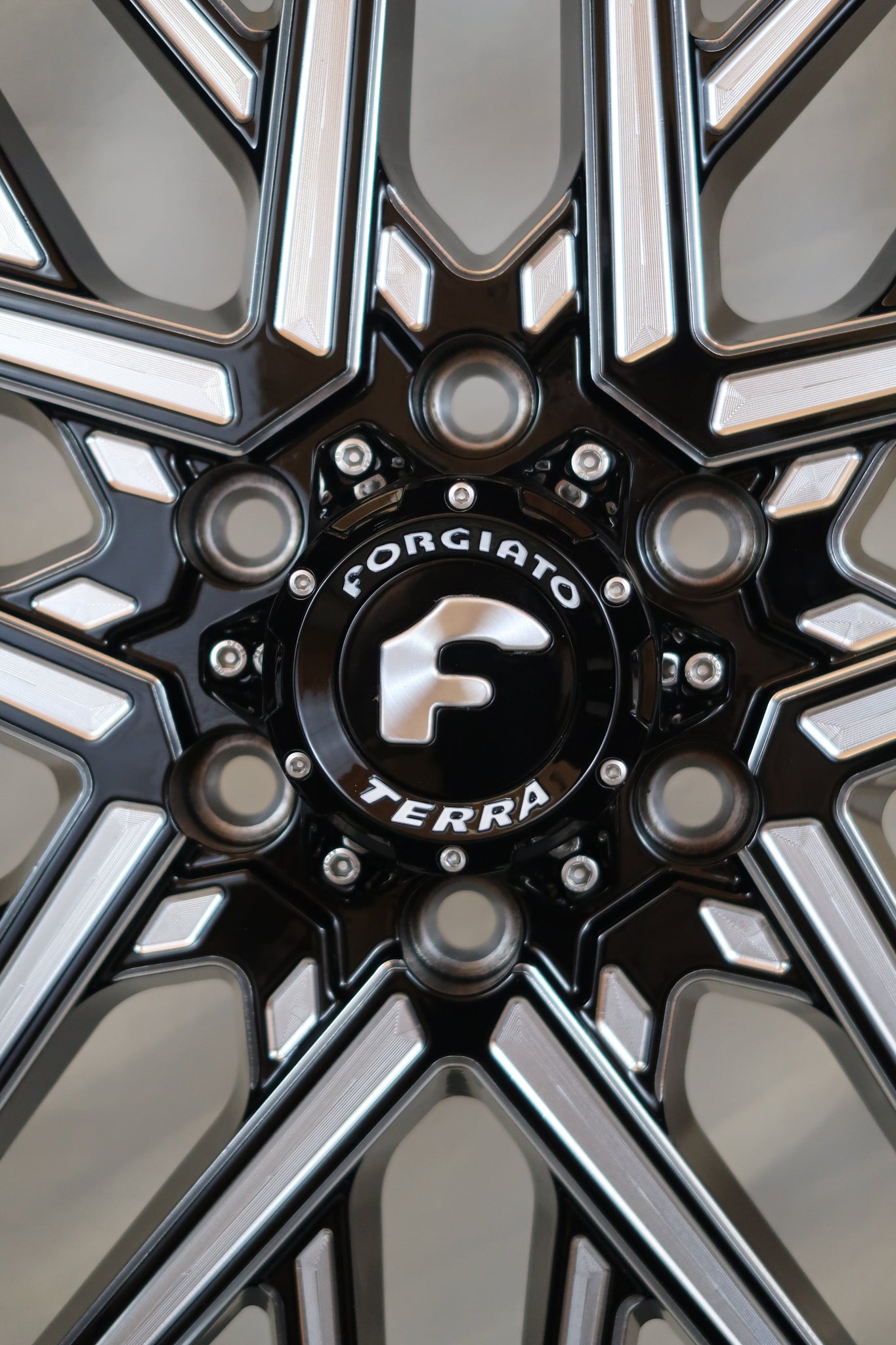 24x12 -44 6x139.7 Forgiato FLOW TERRA 003 Black Machined - Wheels | Rims