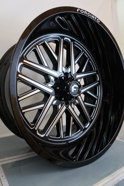 FORGIATO FLOW TERRA 003 24x14 -76 6x5.5 (6x139.7) GLOSS BLACK MILLED
