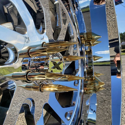 XF-8 26x14 6x139.7 (6x5.5) ET-76 Chrome With 37x13.50R26 Road One M/T or Similar