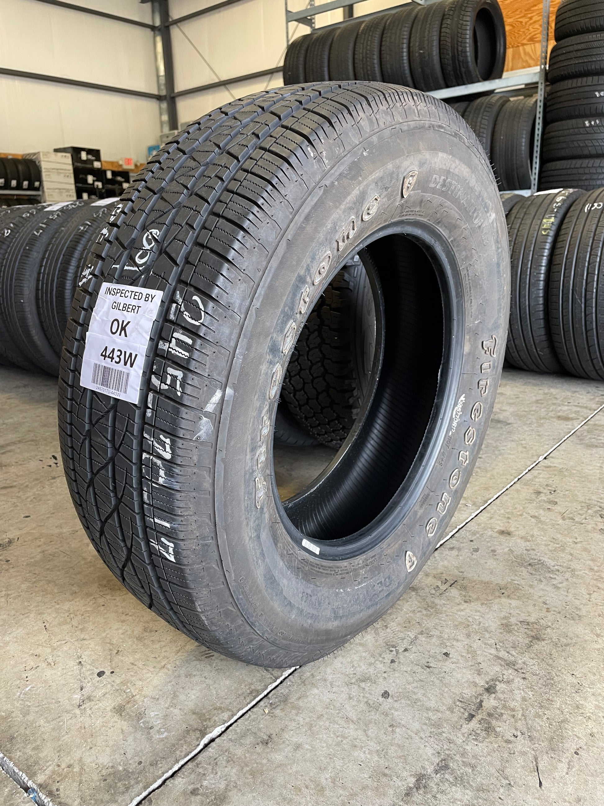 SINGLE 245/70R17 Firestone Destination LE3 110 T SL - Used Tires