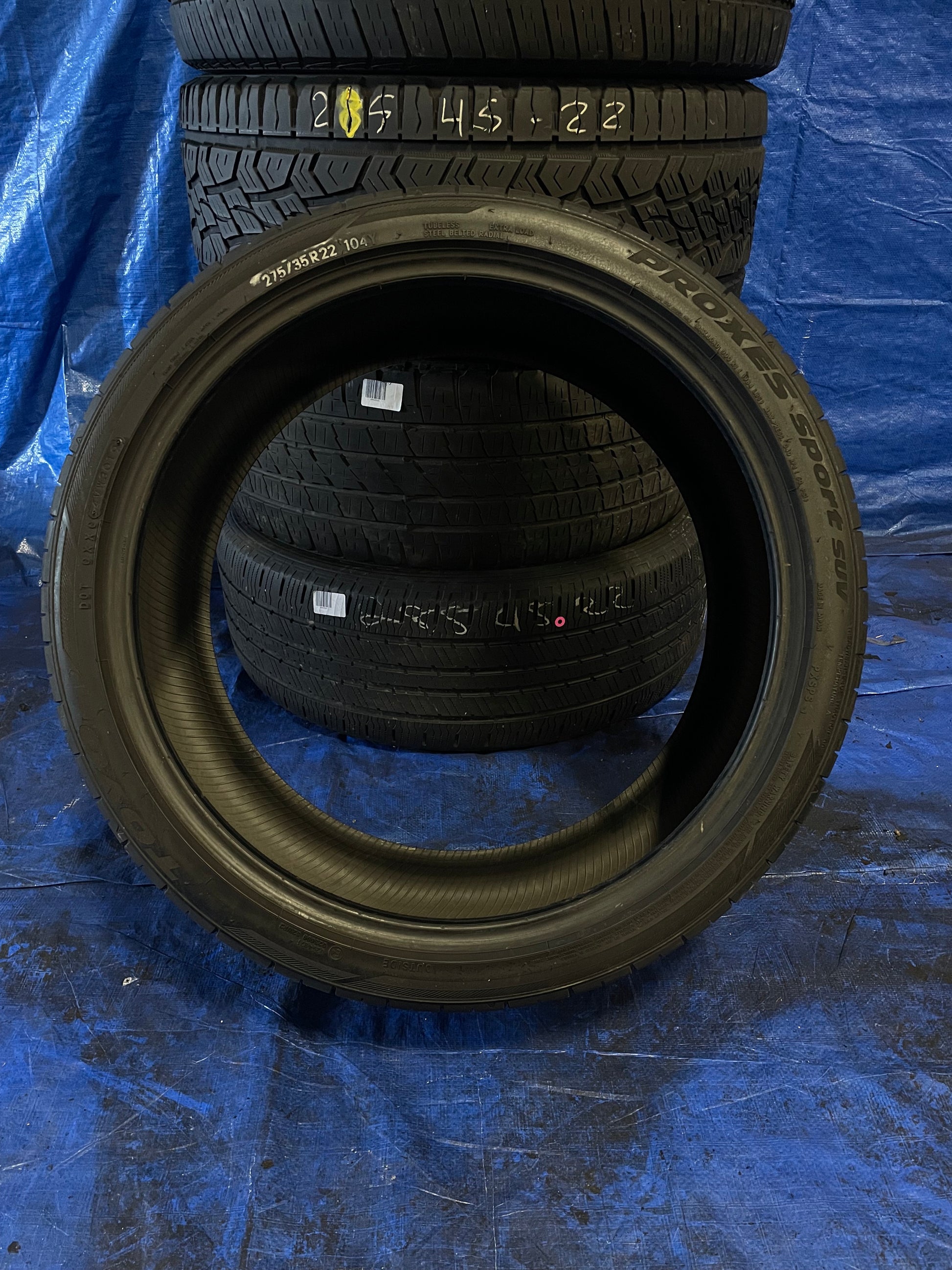 SINGLE 275/35R22 Toyo Proxes Sport SUV 104 Y XL - Used Tires