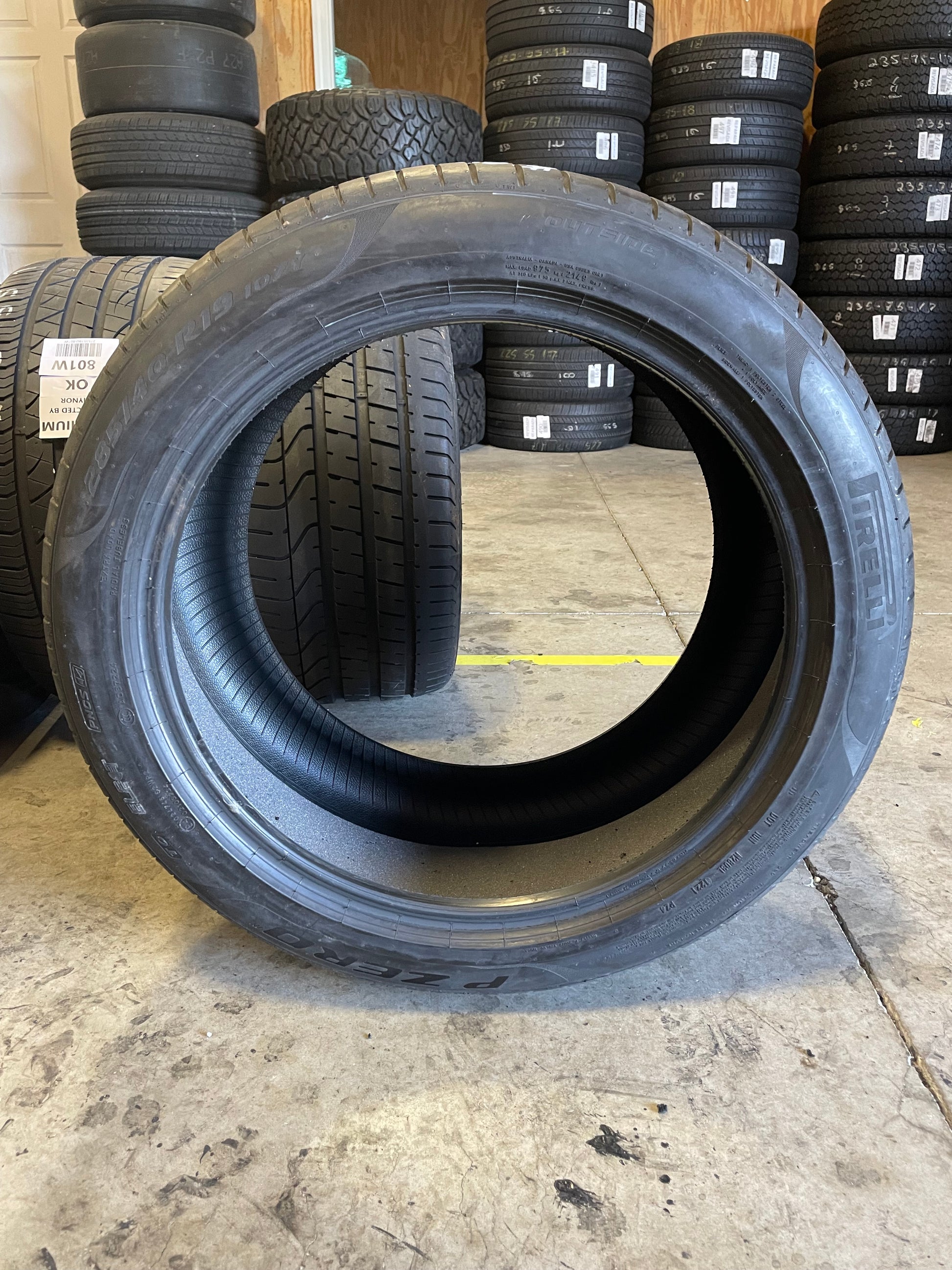 SINGLE 285/40R19 Pirelli P Zero 107 Y XL - Premium Used Tires