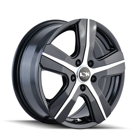 ION 101 16X6.5 50 5x108 BLACK/MACHINED