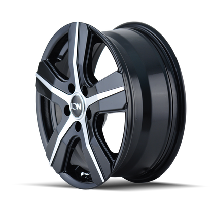 ION 101 16X6.5 50 5x108 BLACK/MACHINED