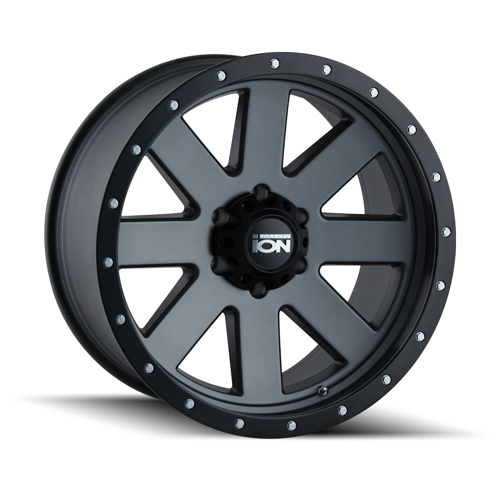 ION 134 17X8.5 -6 5x127 MATTE GUNMETAL/BLACK BEADLOCK