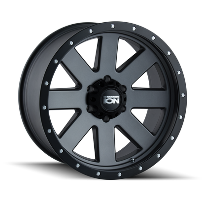 ION 134 17X8.5 -6 5x127 MATTE GUNMETAL/BLACK BEADLOCK