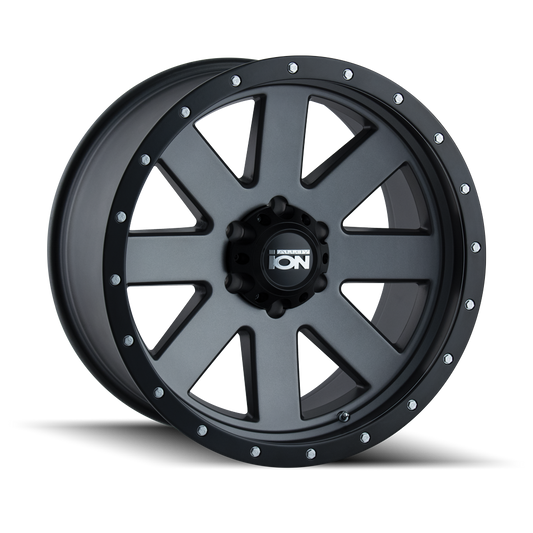 ION 134 17x8.5 -6 5x127 MATTE GUNMETAL/BLACK BEADLOCK