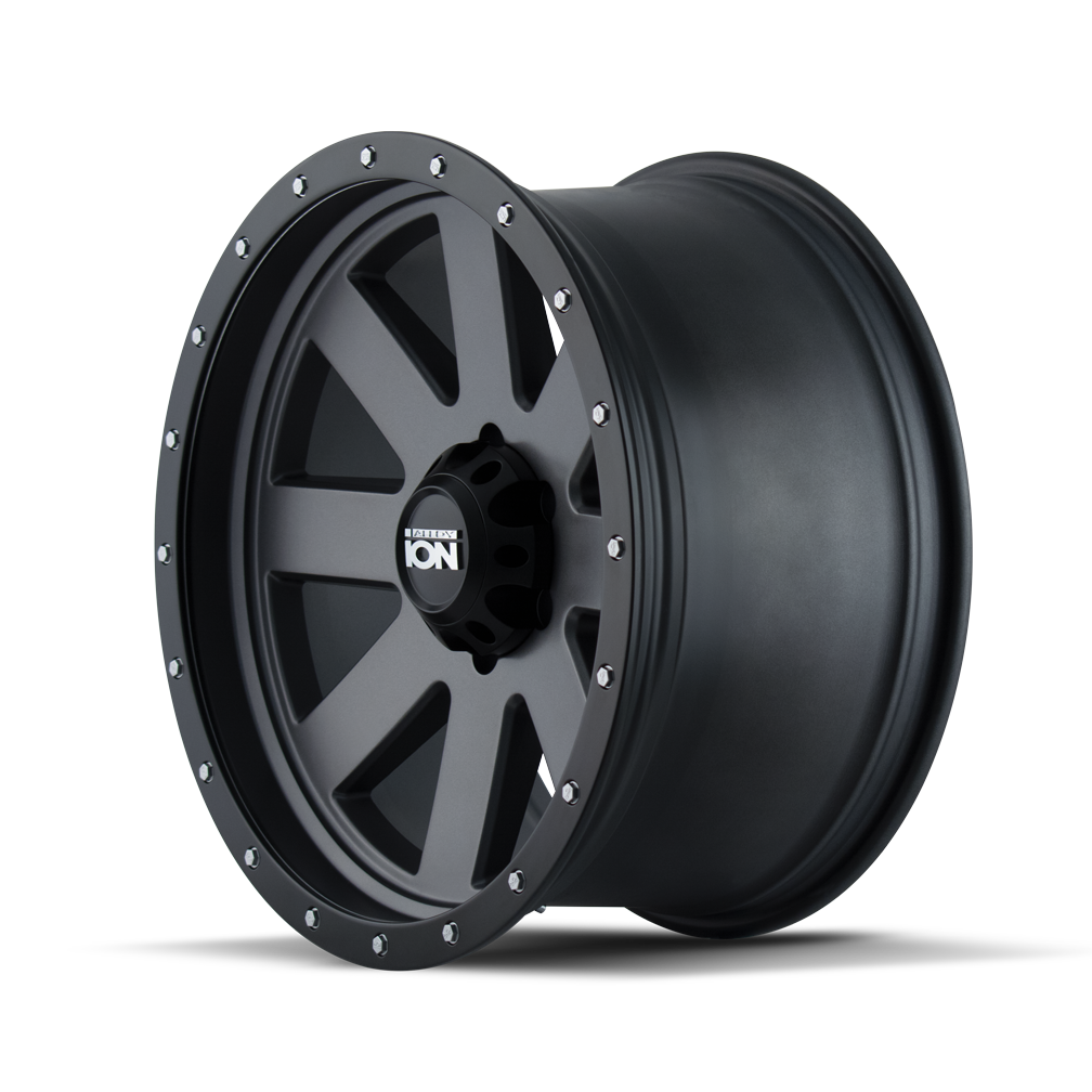 ION 134 17x8.5 -6 5x127 MATTE GUNMETAL/BLACK BEADLOCK