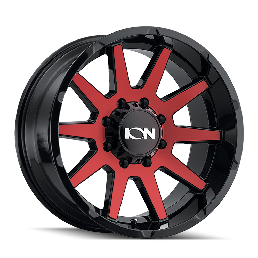 ION 143 17X9 -12 6x139.7 GLOSS BLACK/RED MACHINED