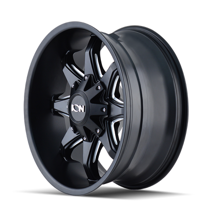 ION 181 20X12 -44 5x150/5x139.7 SATIN BLACK/MILLED SPOKES