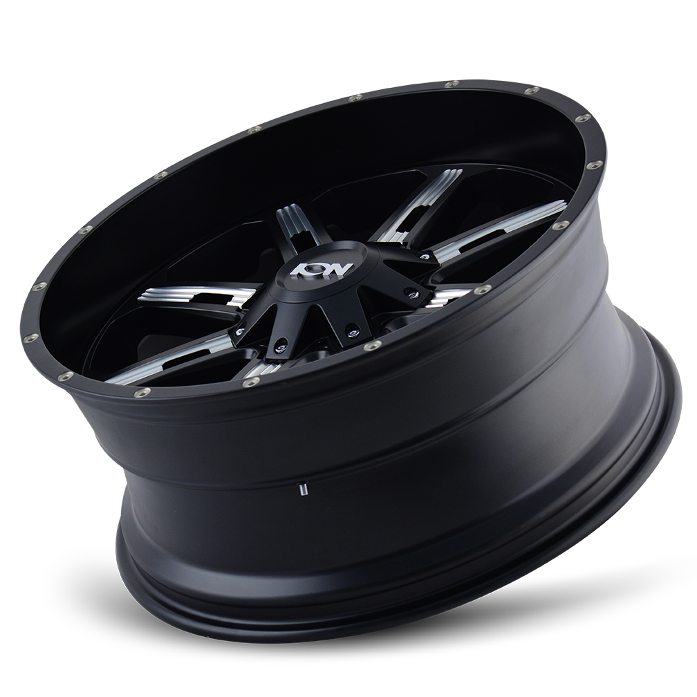 ION 184 18X9 18 5x139.7/5x150 SATIN BLACK/MILLED SPOKES