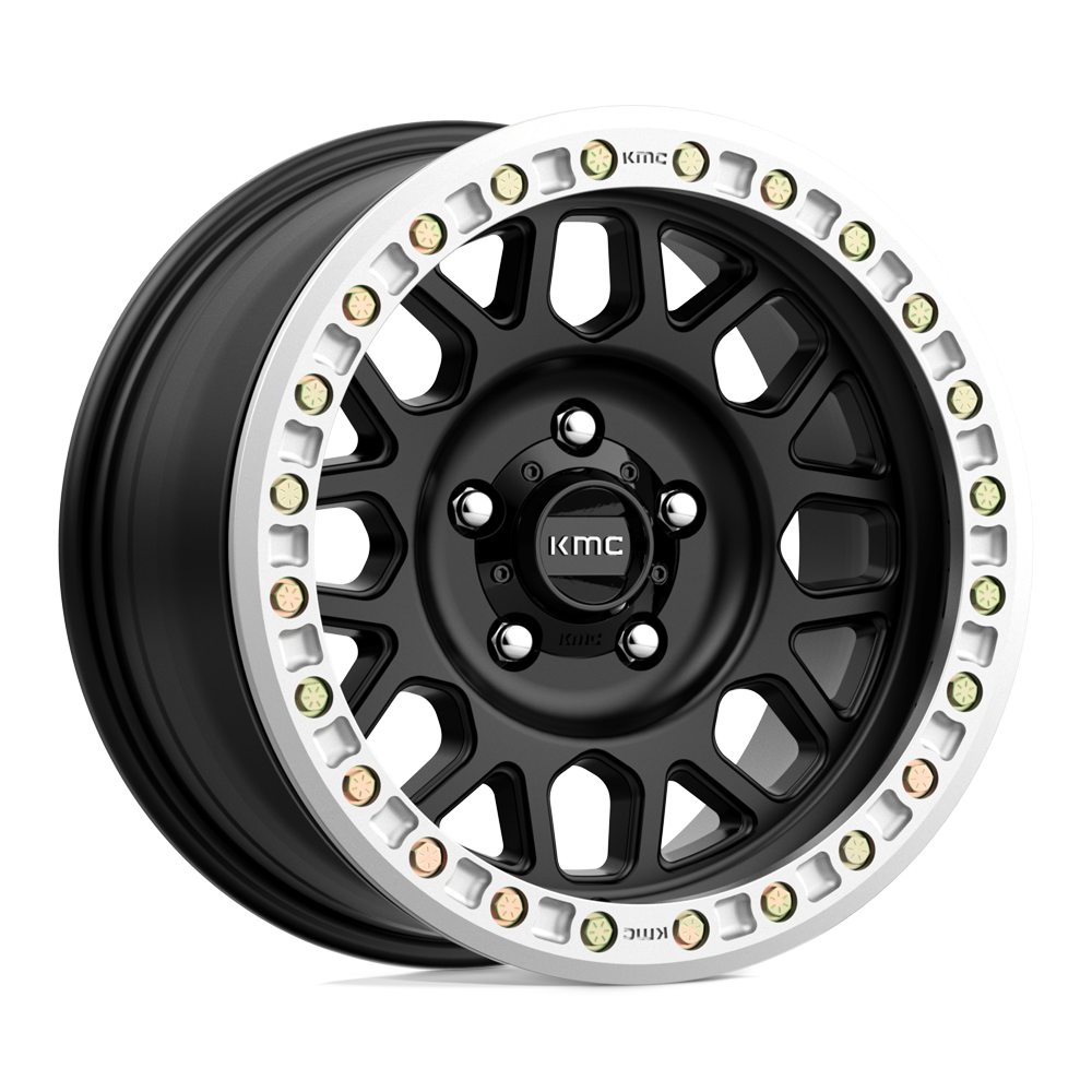 KMC KM234 GRENADE DESERT BEADLOCK 20X9 -12 BLANK SATIN BLACK C-BORE 72.56