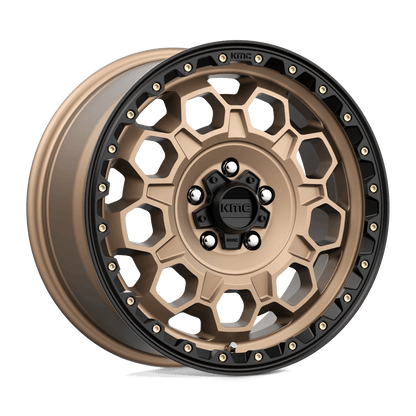 KMC KM545 TREK 17X8 38 5X108 MATTE BRONZE WITH BLACK LIP