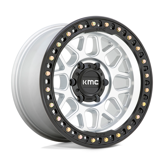 KMC KM549 GRS 17X8.5 0 8X165.1 MACHINED WITH SATIN BLACK LIP