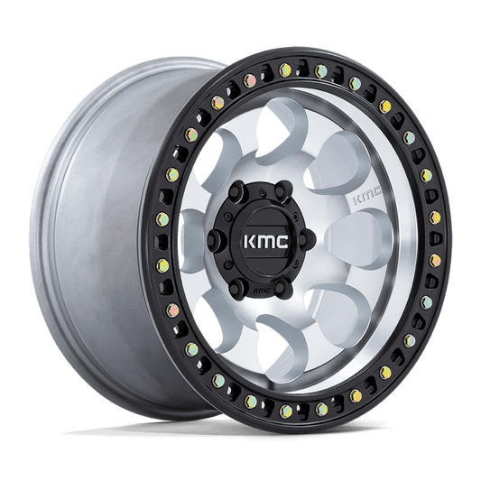 KMC KM550 RIOT SBL 17X9 -12 5X127 MACHINED WITH SATIN BLACK LIP