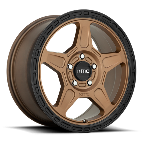 KMC KM721 ALPINE 16X7 15 5X114.3/5X4.5 Matte Bronze With Black Lip