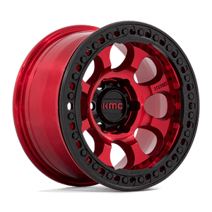 KMC KM237 RIOT BEADLOCK 17X9 -38 5X127 CANDY RED WITH BLACK RING