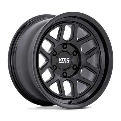 KMC KM446 MESA FORGED MONOBLOCK 17X8.5 -10 6X139.7 SATIN BLACK