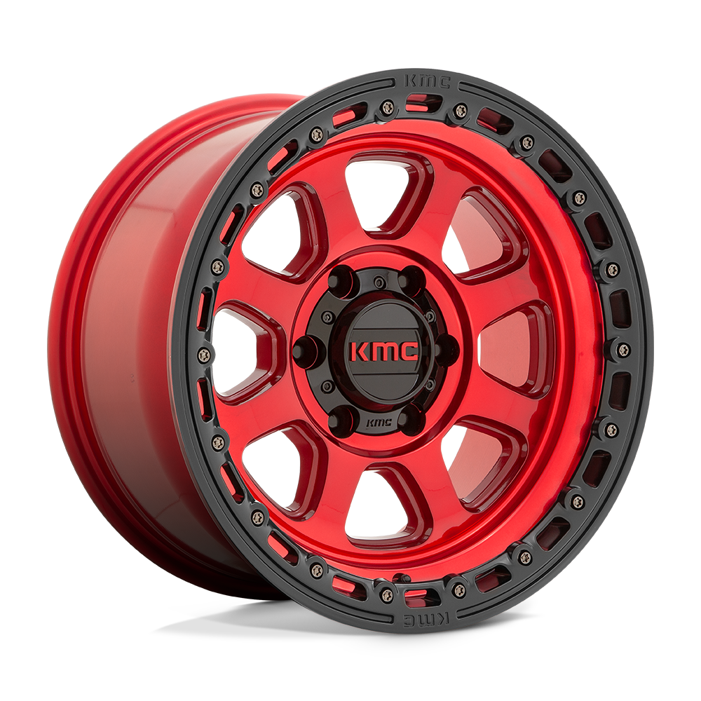 KMC KM548 CHASE 18X9 0 8X170 CANDY RED WITH BLACK LIP