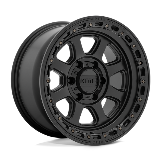 KMC KM548 CHASE 18X9 0 8X165.1 SATIN BLACK WITH GLOSS BLACK LIP