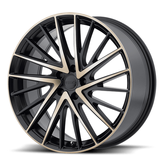 KMC KM697 NEWTON 20X8.5 35 5X112 SATIN BLACK W/ MACHINED FACE AND TINTED CLEAR