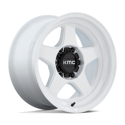 KMC KM728 LOBO 17X8.5 -10 6X120 GLOSS WHITE