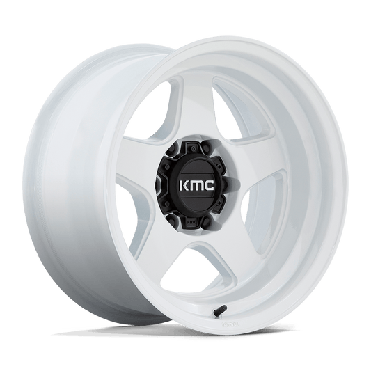 KMC KM728 LOBO 17X8.5 18 6X139.7 GLOSS WHITE