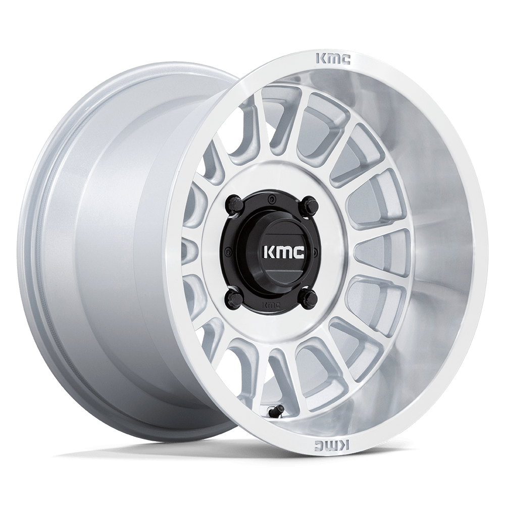 KMC POWERSPORTS KS138 IMPACT UTV 15X10 0 4X137 SILVER WITH MACHINED FACE