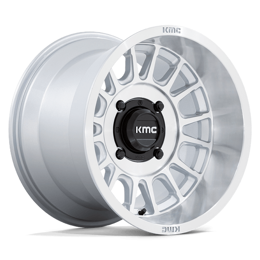 KMC POWERSPORTS KS138 IMPACT UTV 15X10 0 4X137 SILVER WITH MACHINED FACE