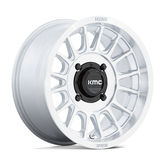 KMC POWERSPORTS KS138 IMPACT UTV 15X7 10 4X156 SILVER WITH MACHINED FACE