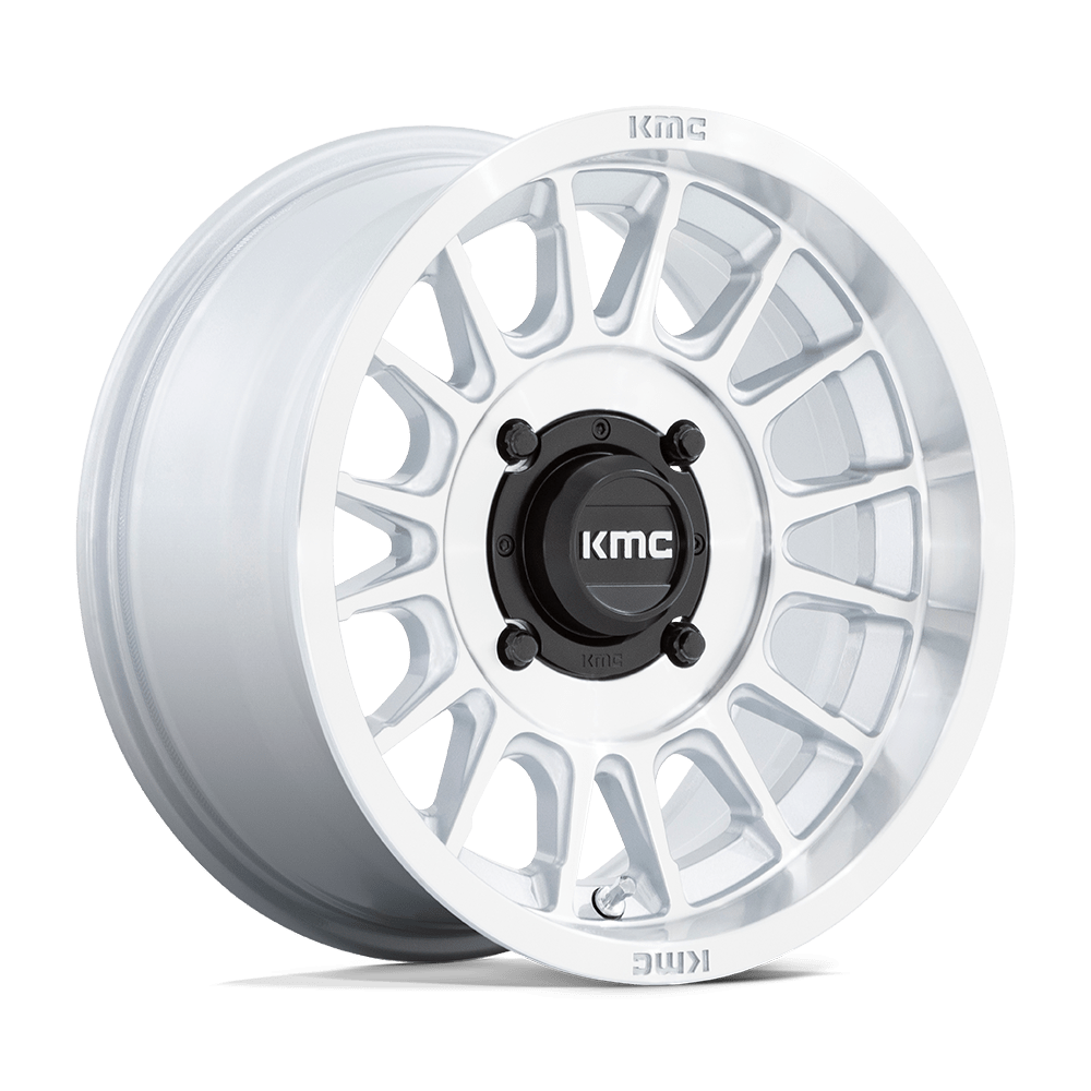 KMC POWERSPORTS KS138 IMPACT UTV 15X7 10 4X137 SILVER WITH MACHINED FACE